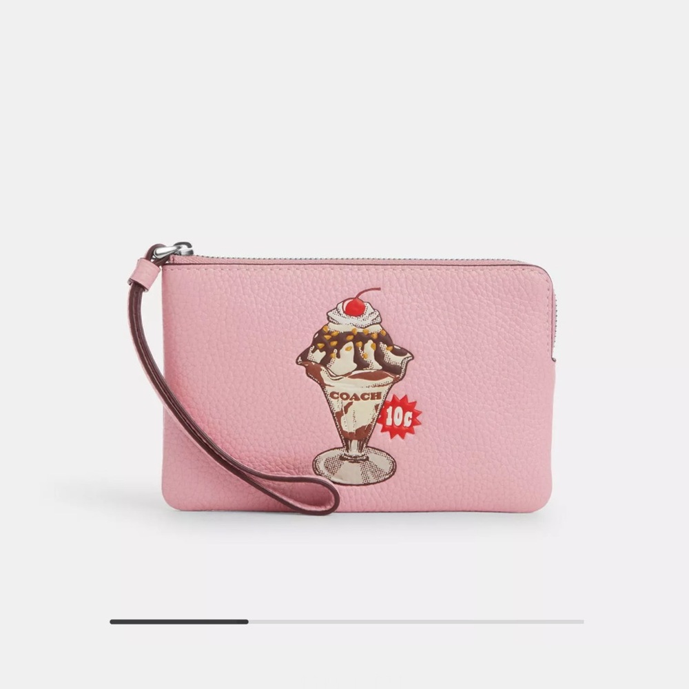 Coach sundae leather wristlet